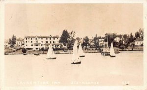 RPPC LAURENTIDE INN STE AGATHE CANADA REAL PHOTO POSTCARD 1941