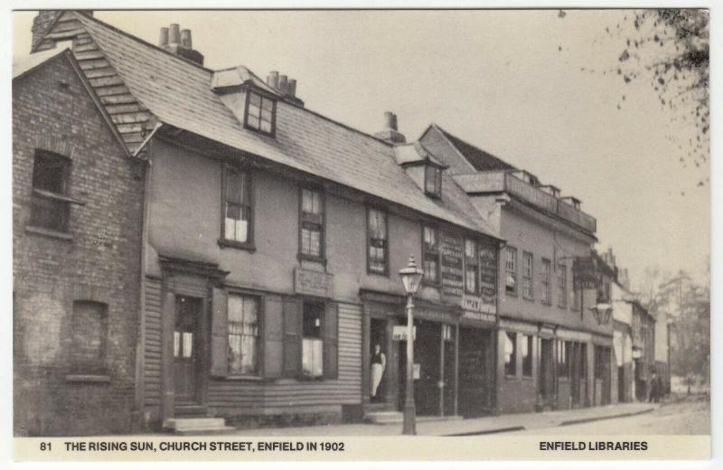 London; The Rising Sun, Church St, 1902 Repro PPC Unused, By Enfield Libraries 