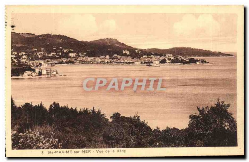 Ste Maxime Sea - View of the bay - Old Postcard