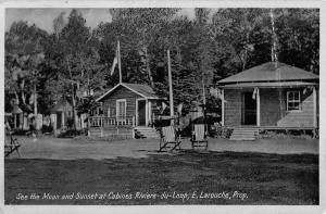 Riviere du Loup Quebec Canada Cabins Street View Antique Postcard K54876 