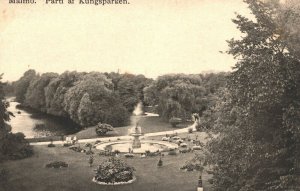 Sweden Malmö Parti af Kungsparken Malmo Vintage Postcard 04.05