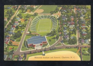 CHARLOTTE NORTH CAROLINA MEMORIAL FOOTBALL STADIUM VINTAGE POSTCARD