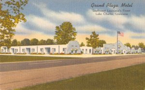 Lakes Charles Louisiana Grand Plaza Motel Vintage Postcard AA32069