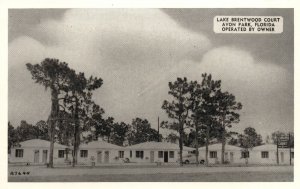 Vintage Postcard 1920's Beautiful Lake Brentwood Court Avon Park Florida FL