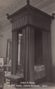 King James II Bedroom Lumley Castle Chester Le Street Durham Old Postcard