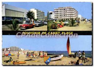 Modern Postcard Canet the Bright Beach Boulevard and His residences casino