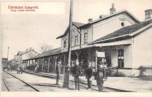 bc65340 Csap Csop Bahnhof Railway Station Train Chemin de fer Palyaudvar ukraine