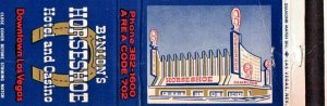 c.1960s Matchbook Cover Binion's Horseshoe Casino Hotel Las Vegas Nevada Poker