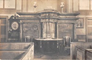 Northampton Massachusetts Court Room Interior Real Photo Postcard AA19917