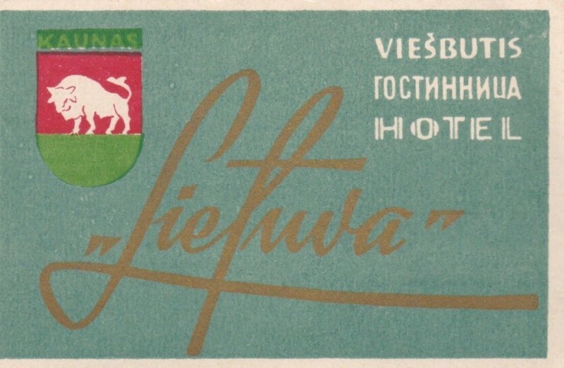 Russia Visbutis Hotel Liefuva Vintage Luggage Label lbl0407
