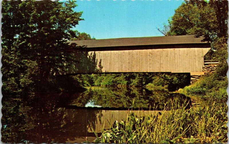 Corbin Bridge N Newport NH New Hampshire Sugar River Postcard UNP VTG Dexter 