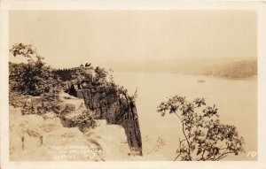 G61/ Alpine New Jersey RPPC Postcard 1929 The Lookout Palisades