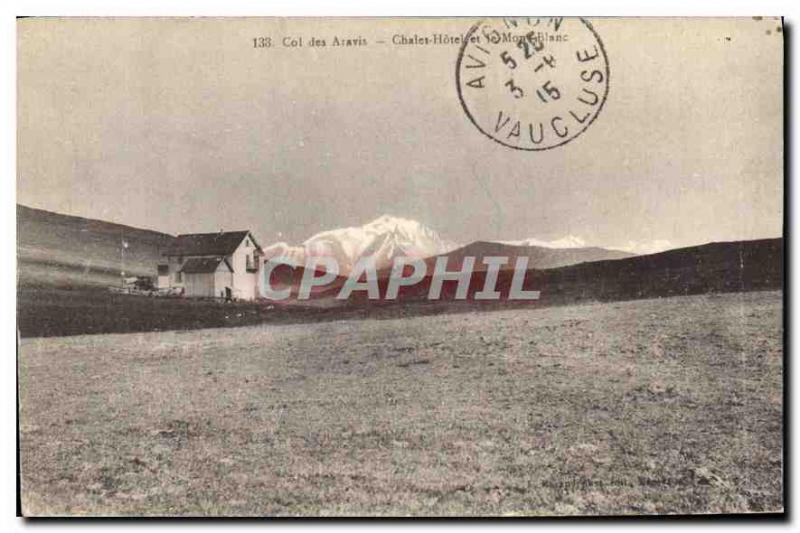 Old Postcard Col des Aravis Chalet Hotel and Mont Blanc