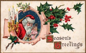 Christmas Santa Toys Holly