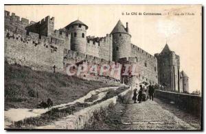Postcard Old Cite Carcassonne the Aude Riviera