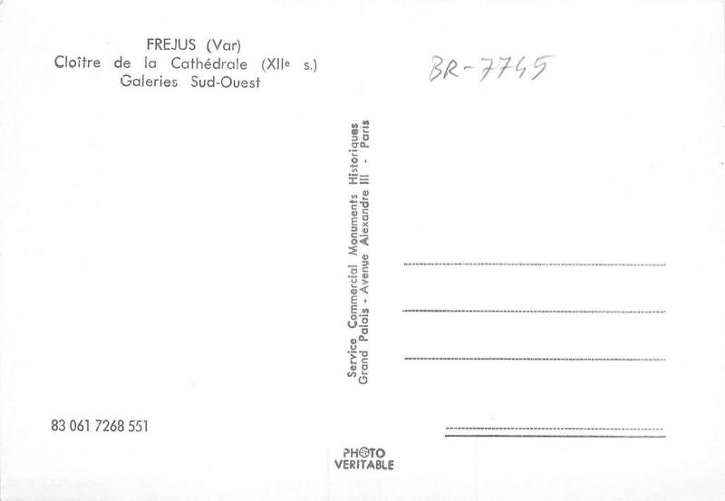 BR7745 Frejus Cloitre de la Cathedrale  france