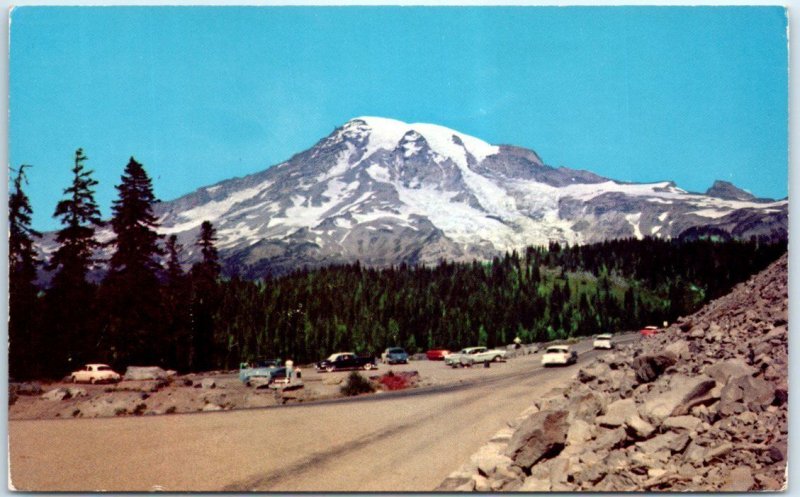 Mount Rainier as seen at the Paradise Valley and Stevens Canyon Rd. - Washington