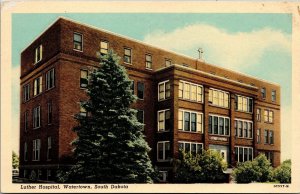 Vtg Watertown South Dakota SD Luther Hospital 1950s Postcard