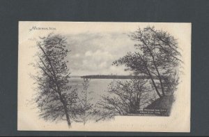 Post Card Ca 1901 Madison WI Lake Monona Pre-Mounted For Display UDB