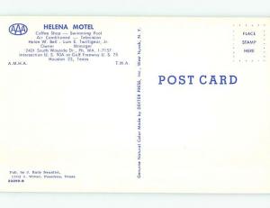 Unused Pre-1980 MOTEL SCENE Houston Texas TX hk0536@