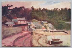 TUCK Oilette~The Harbour~Lyme Regis~England~Frank L Emanuel~$6481~Vintage PC 