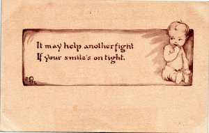 Sepia Smiles - It may help another fight If your smile's on tight. toddler