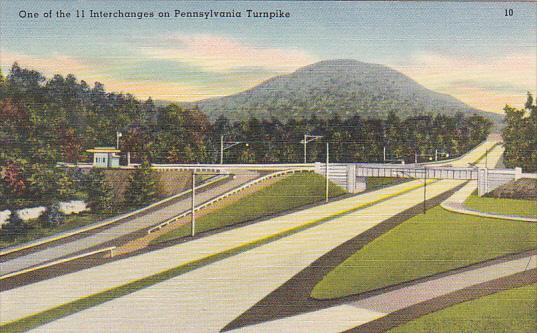 One Of The 11 Interchanges On Pennsylvania Turnpike