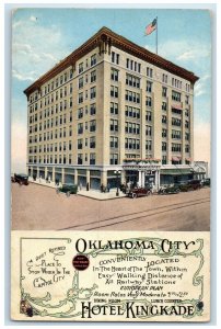 c1910 Hotel Kingkade Capitol City European Plan Oklahoma City Oklahoma Postcard