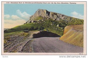 Steamboat Rock on Sheridan Lovell Greybull Road over the Big Horn Mountains, ...