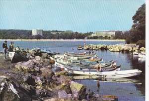 Bulgaria Primorsko Harbor Scene Fishing Boats