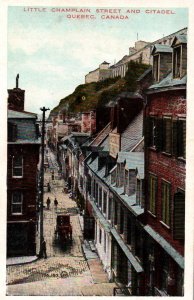 Quebec, Canada - Downtown Horse & Buggy - Little Champlain St.  & Citadel