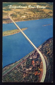 Harrisburg, Pennsylvania/PA Postcard, Aerial View Of Susquehanna River, Turnpike