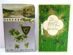 Saint Patrick's Day Postcards Lot Of (2) Colleen Bawn Rock Vintage 1911 New York