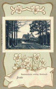 Netherlands Breda Boswachterswoning Mastbos Art Nouveau Vintage Postcard 07.53