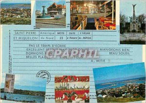 Modern Postcard Saint Pierre and Miquelon (North America) Overview of the Por...