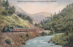Postcard California Yosemite Valley Merced Canyon C-1910 Railroad 23-6767