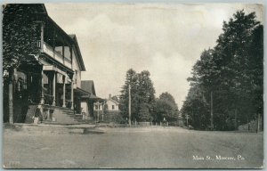 MOSCOW PA MAIN STREET 1921 ANTIQUE POSTCARD