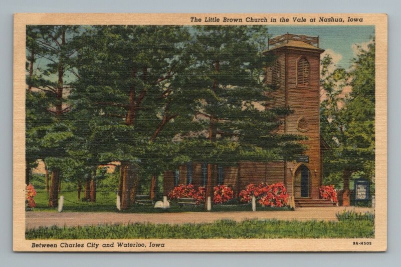 Little Brown Church Vale at Nashua Iowa Postcard