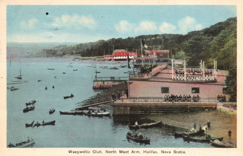 Vintage Postcard 1941 Waegwoltic Club North West Arm Halifax Nova Scotia Canada