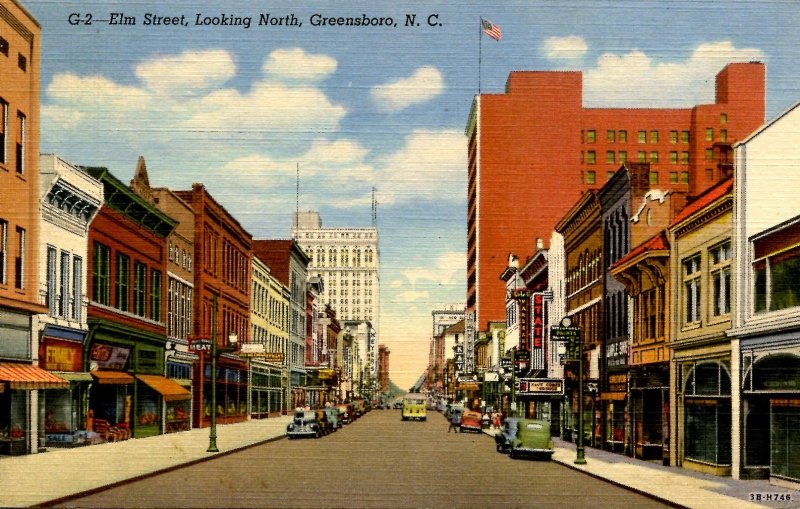 NC - Greensboro. Elm Street looking North