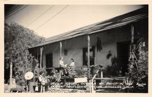 G77/ Los Angeles California Postcard RPPC c40s Avila Adobe Building Old