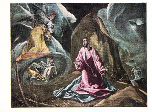 El Greco The Agony In The Garden Rare Art National Gallery Painting Postcard