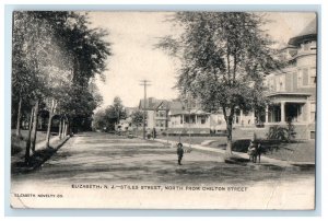 1906 Elizabeth NJ, Stiles Street North From Chilton Street Antique Postcard