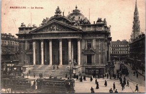 Belgium Brussels Bruxelles La Bourse Vintage Postcard C148