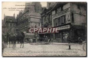 Noyon Postcard Old Place of & # City 39hotel The shop transformed by the exch...