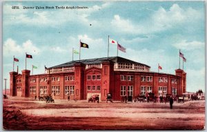 Denver Union Stock Yards Amphitheater Colorado CO Huge Grounds Carriage Postcard