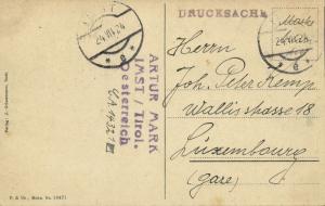 austria, IMST mit Heiterwand, Tirol Tyrol, Panorama (1924) Postcard Stamp