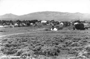 Saratoga Wyoming Birdseye View Of City Real Photo Antique Postcard K104957