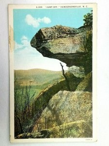 Vintage Postcard 1920's Jump Off Hendersonville NC North Carolina