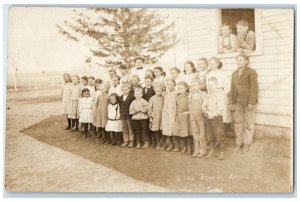 c1910's County School Students Long Grove Minnesota MN RPPC Photo Postcard